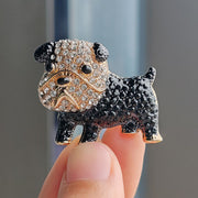 XZ0379-1 French Bulldog & Shar-Pei Brooch