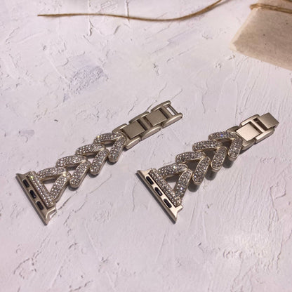 elegant diamond-studded watch band