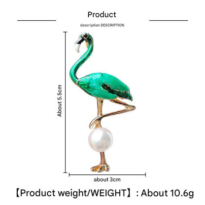 Flamingo Pearl Brooch Image 6