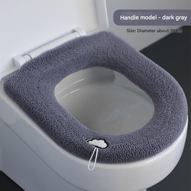 Flexible fit Toilet Seat Cover with non-slip base