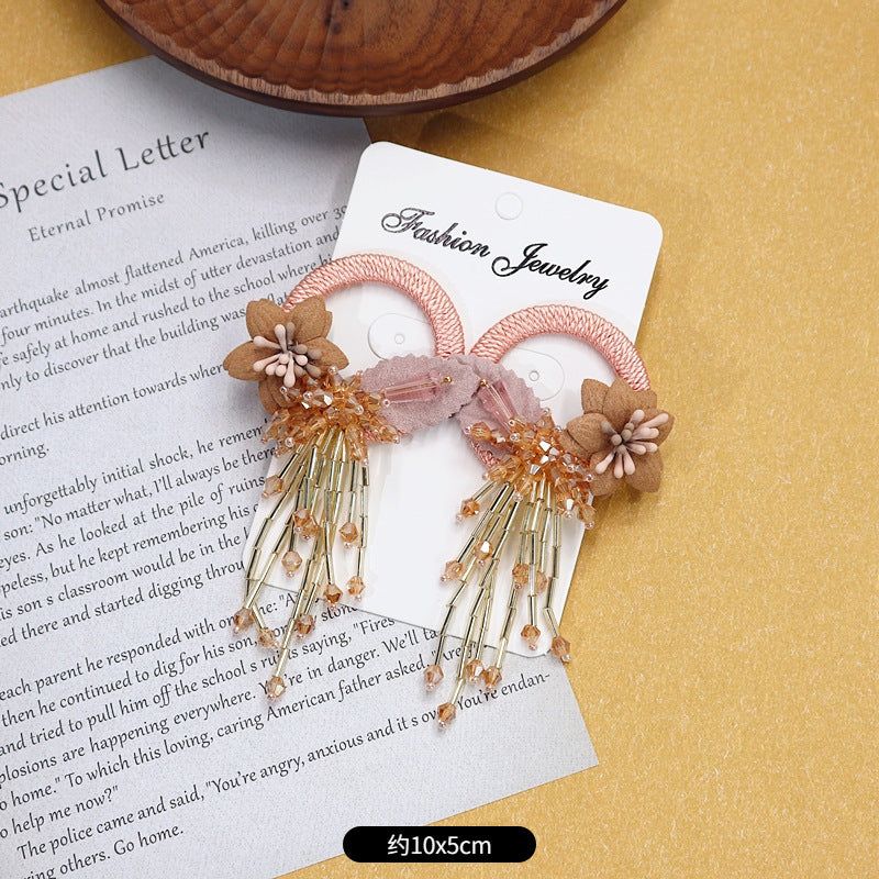 Earrings worn by model outdoors image 4
