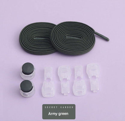 No-tie spring shoelaces for kids in vibrant colors