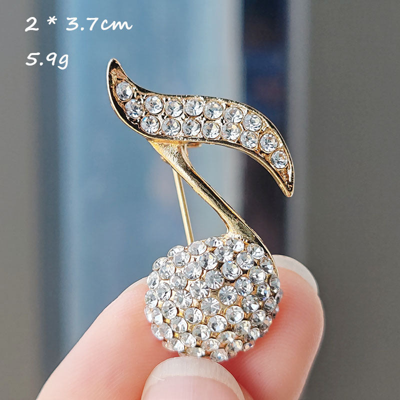 Creative Musical Note Brooch Image 3