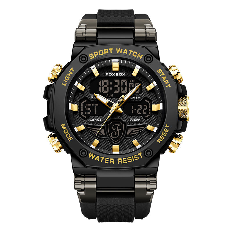 Zinc alloy case digital watch on wrist
