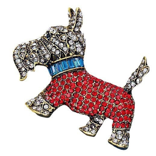 Elegant alloy brooch in dog shape for gifting