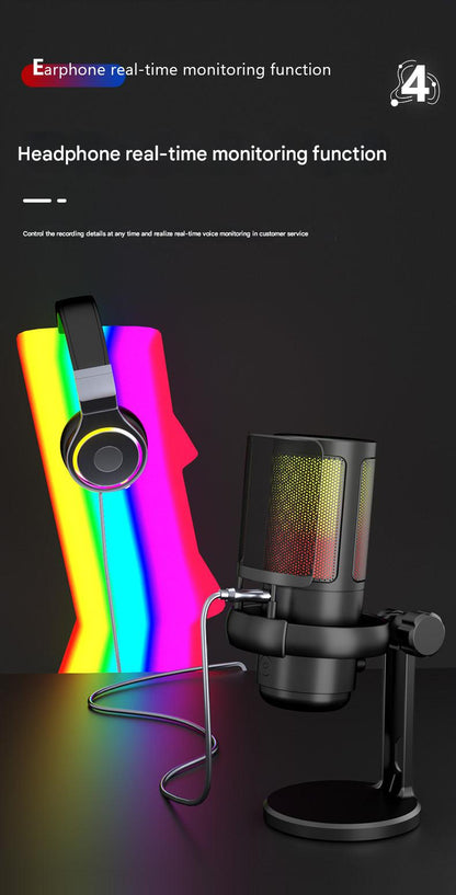 Stylish RGB Microphone Setup