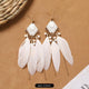 7-Diamond Tassel White Feather