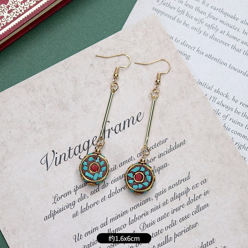 Colorful mixed materials earrings 7