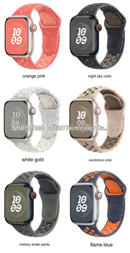 Dual Color Silicone Sport Band for Apple Watch Series 6, 7, 8, SE and Ultra - Comfortable & Durable