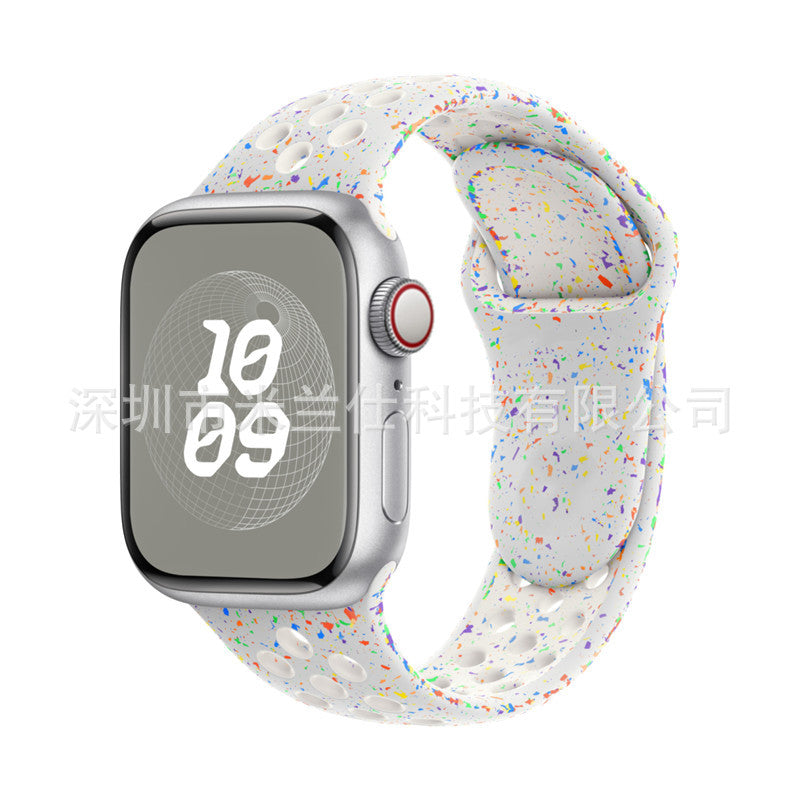 Dual Color Silicone Sport Band for Apple Watch Series 6, 7, 8, SE and Ultra - Comfortable & Durable