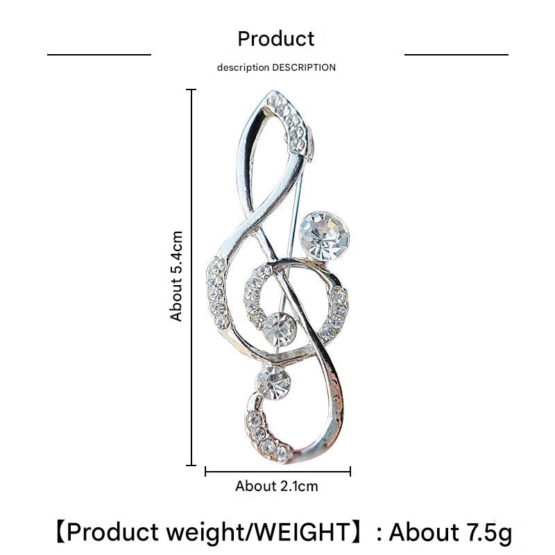 Creative Musical Note Brooch Image 8