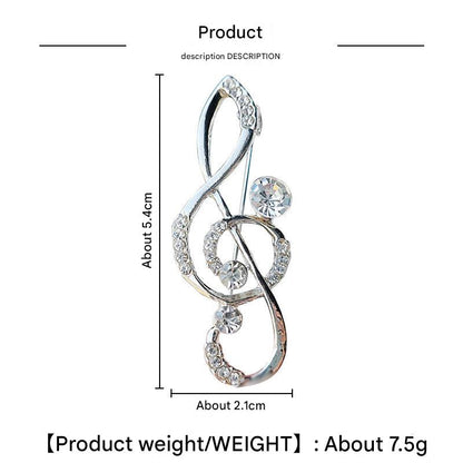 Creative Musical Note Brooch Image 8