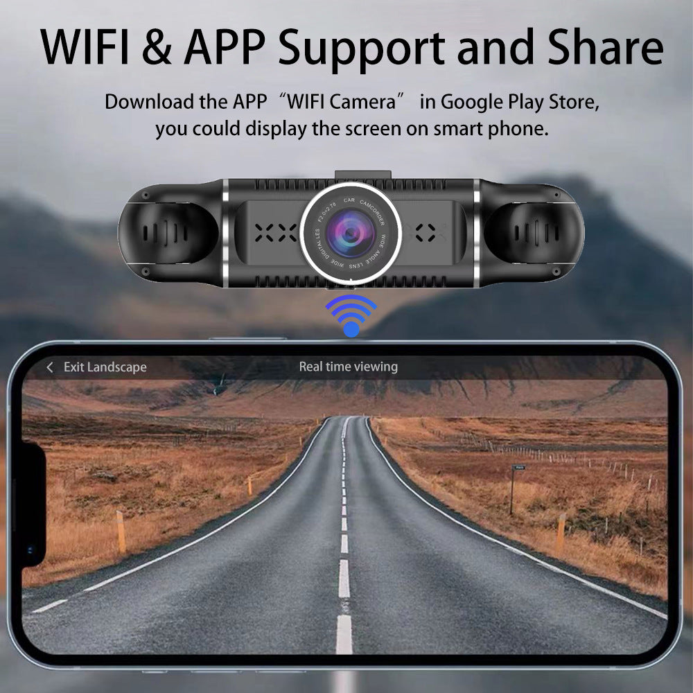 Yuecai 4-channel dash cam side view