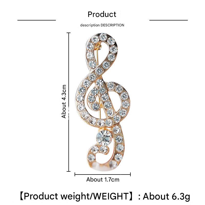 Creative Musical Note Brooch Image 7