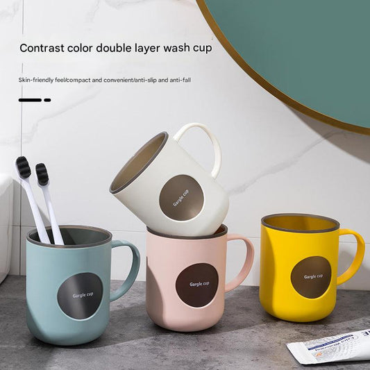 Durable plastic toothbrush mug for everyday use