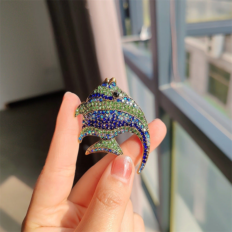 Tropical Fish Brooch Multi-Color Design