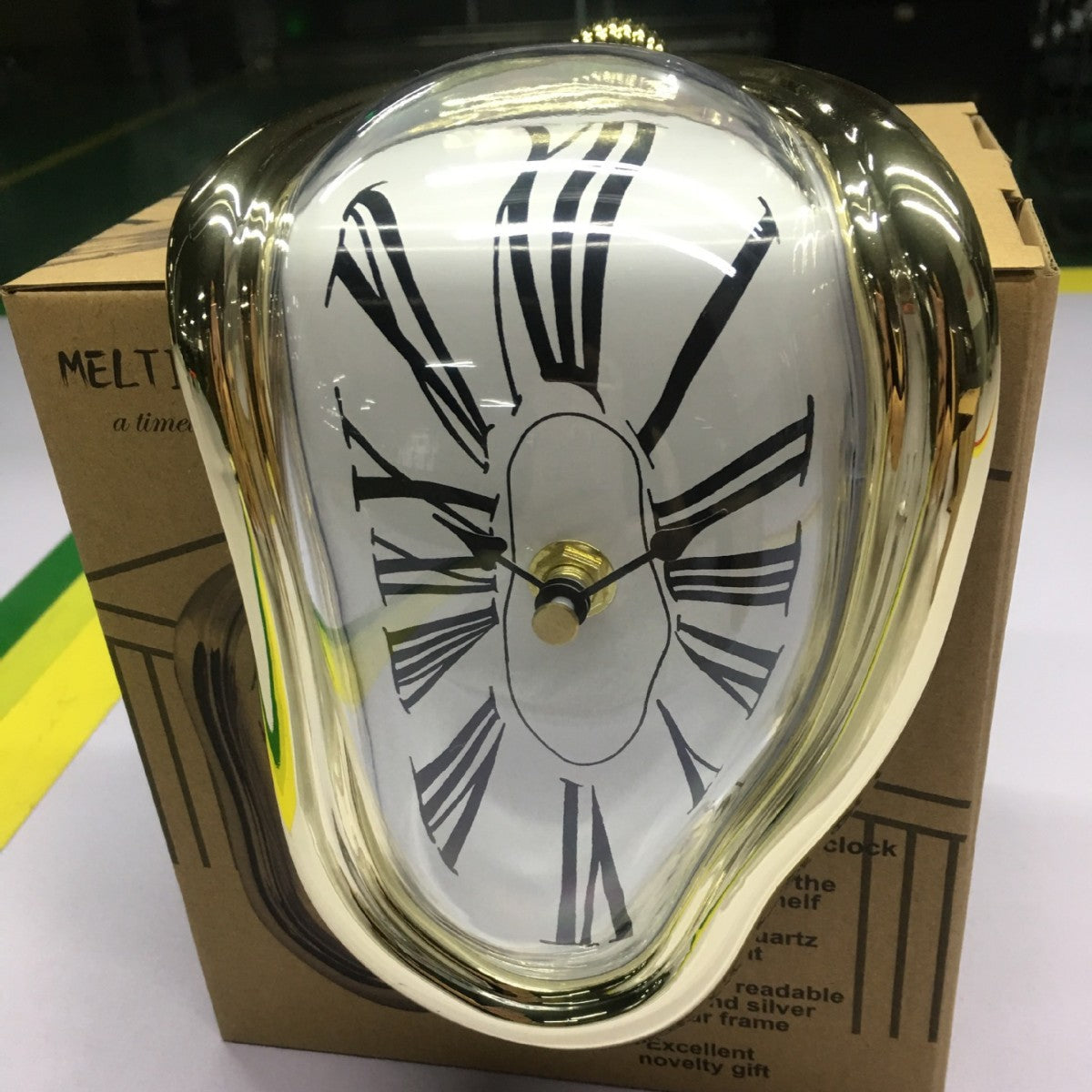 eye-catching unique melted wall clock