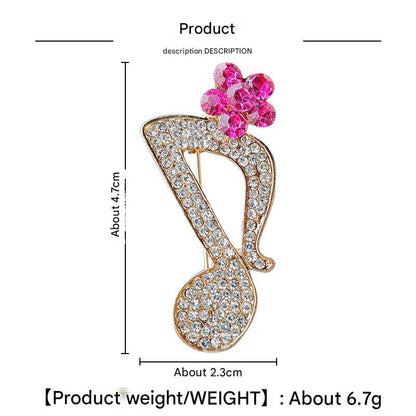 Creative Musical Note Brooch Image 5