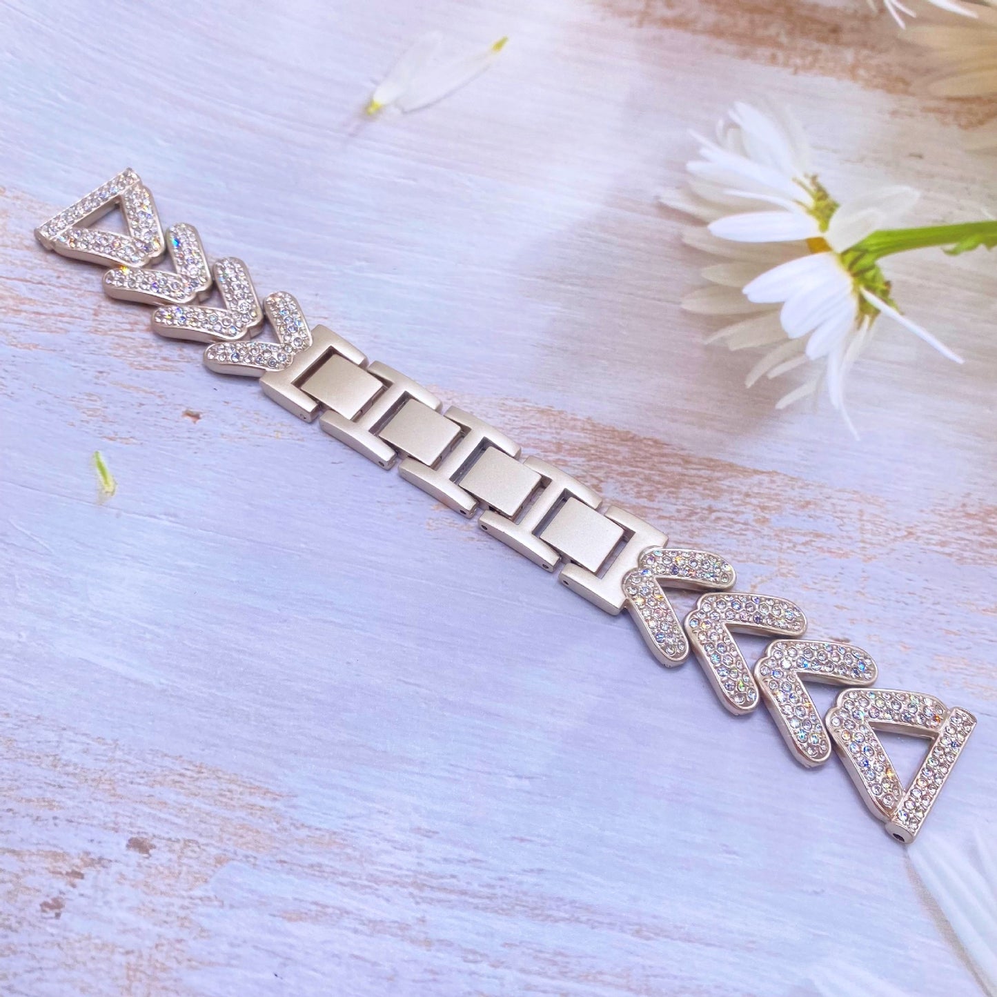 elegant diamond-studded watch band