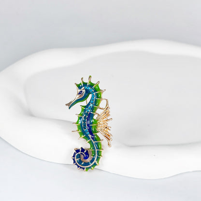 Vintage Seahorse Brooch Pin Image 1