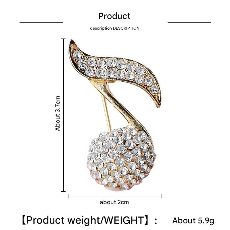Creative Musical Note Brooch Image 7