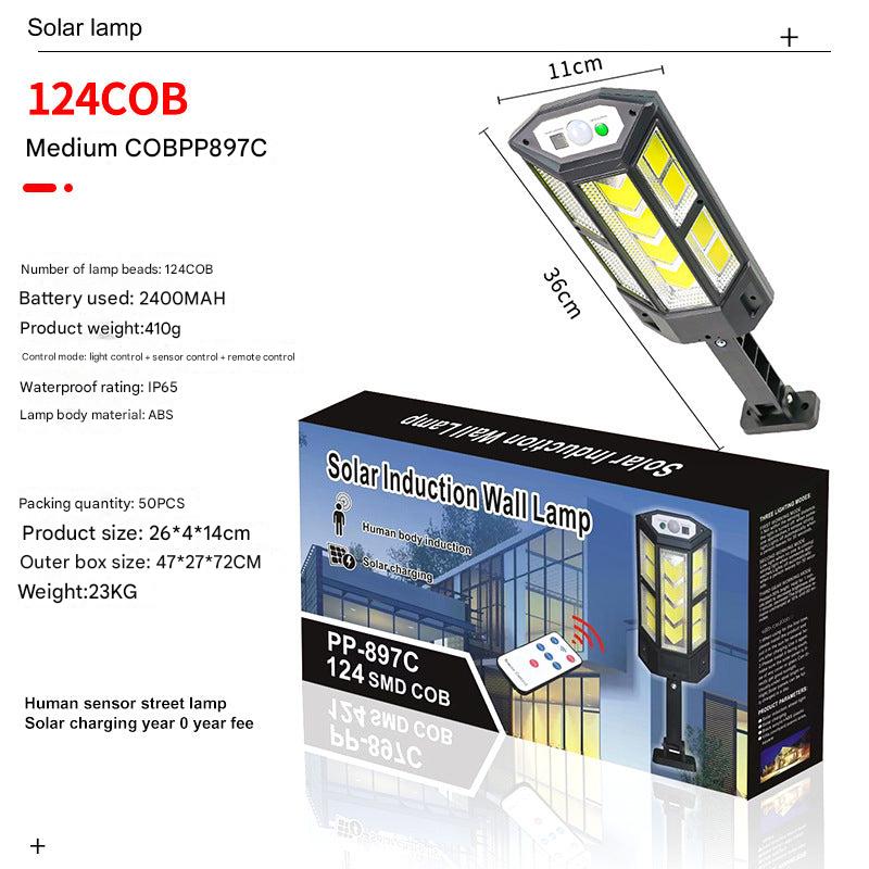 close-up of outdoor LED garden light