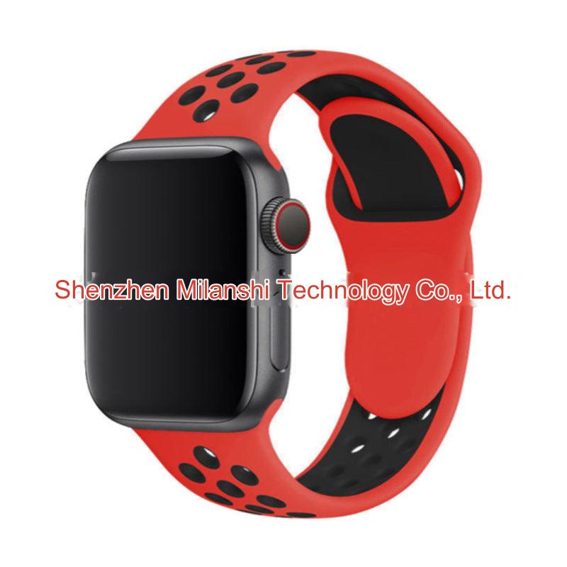 Dual Color Silicone Sport Band for Apple Watch Series 6, 7, 8, SE and Ultra - Comfortable & Durable