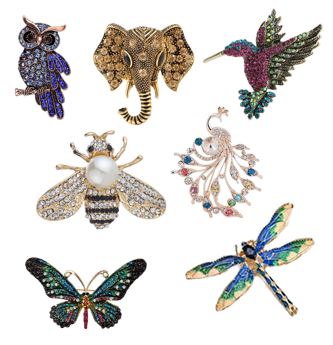 Colorful peacock pin accessory