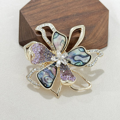 Elegant brooch accessory on a sweater