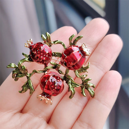 Vintage fruit brooch apple design