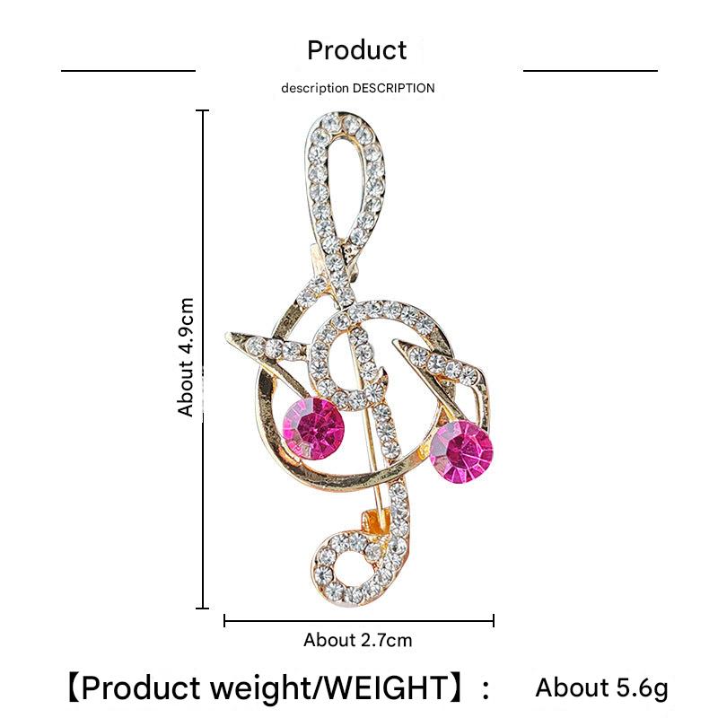 Creative Musical Note Brooch Image 5