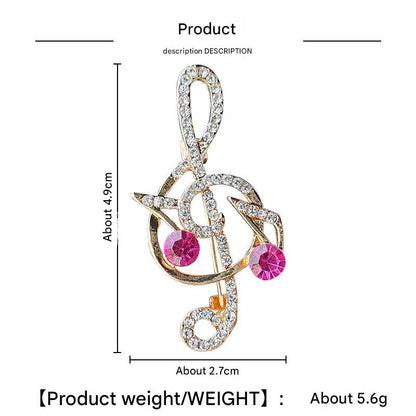 Creative Musical Note Brooch Image 5