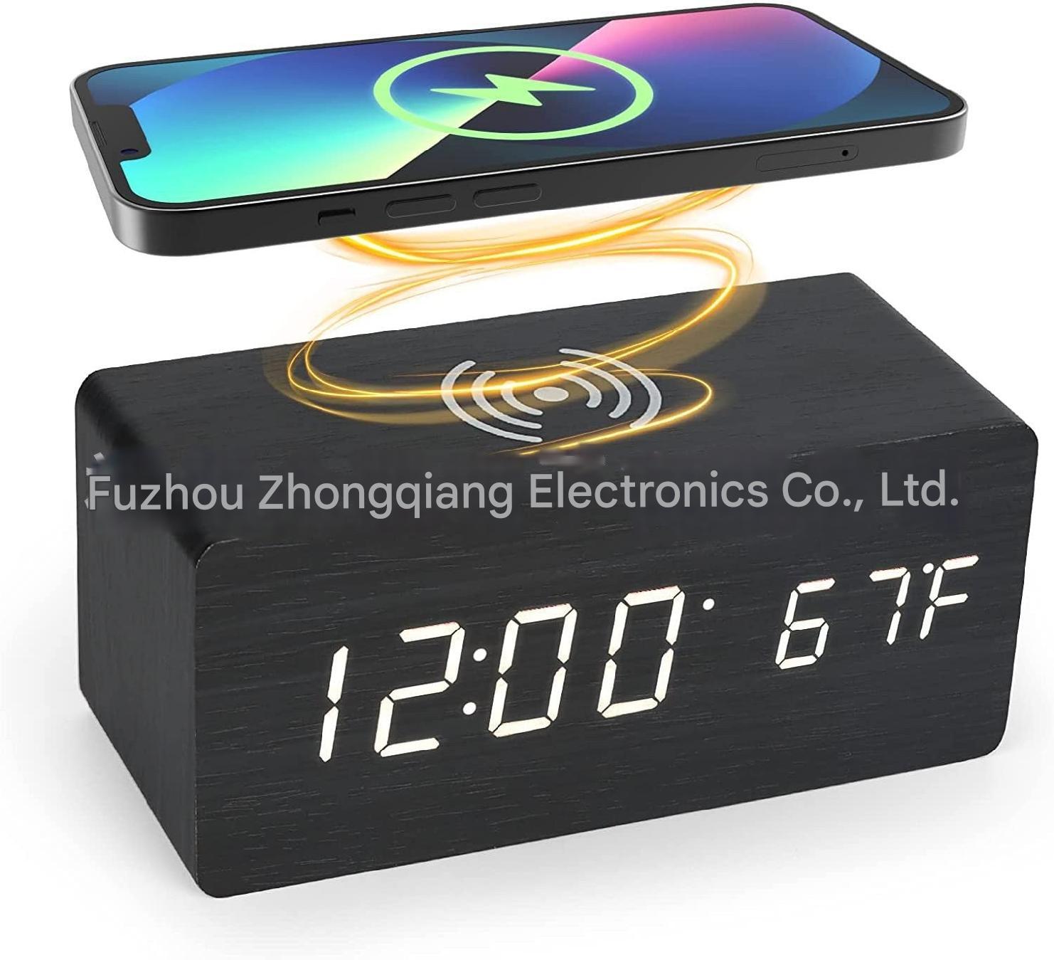Multi-functional alarm clock on white surface