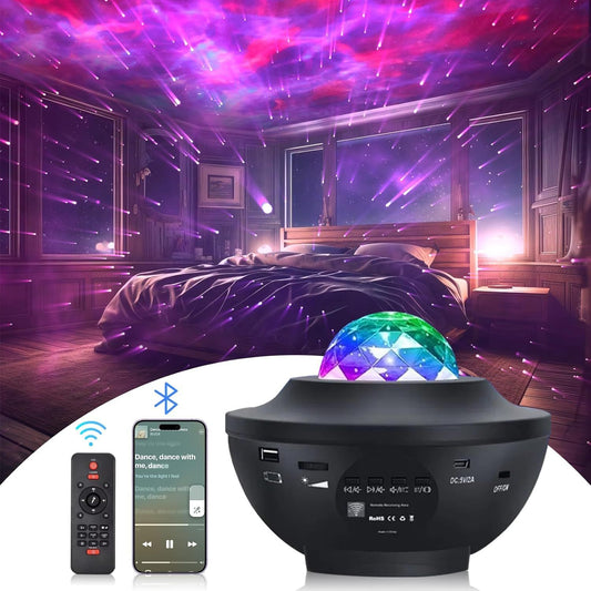 Bluetooth Music Streaming Star Projector with Colorful Effects