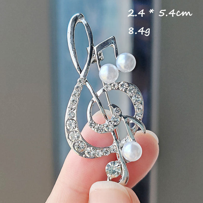 Creative Musical Note Brooch Image 8