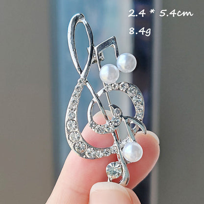 Creative Musical Note Brooch Image 8