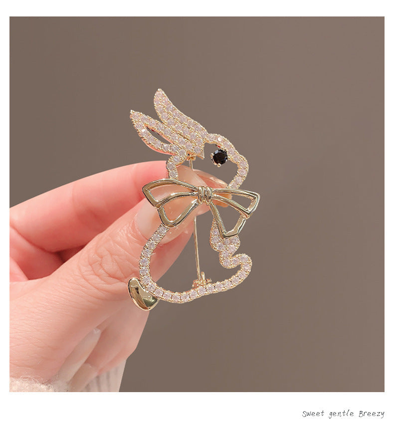 Elegant Bunny Pin in Beautiful Detail Image 2