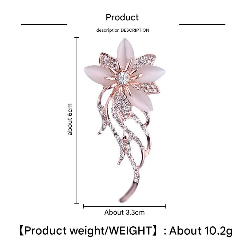 High-Quality Alloy Brooch with Gemstone - Unique Gift