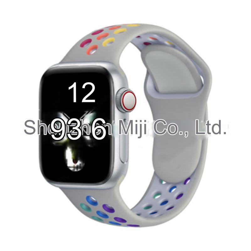 Dual Color Silicone Sport Band for Apple Watch Series 6, 7, 8, SE and Ultra - Comfortable & Durable