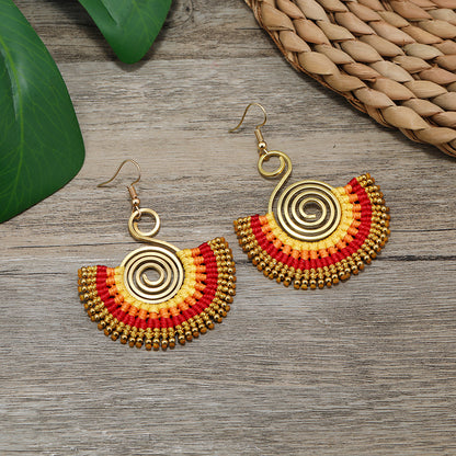 Bohemian woven earrings design 5