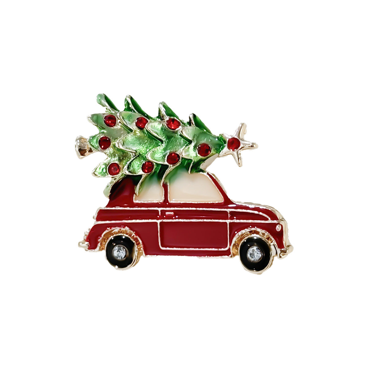 Unique Holiday Accessory Brooch on Scarf
