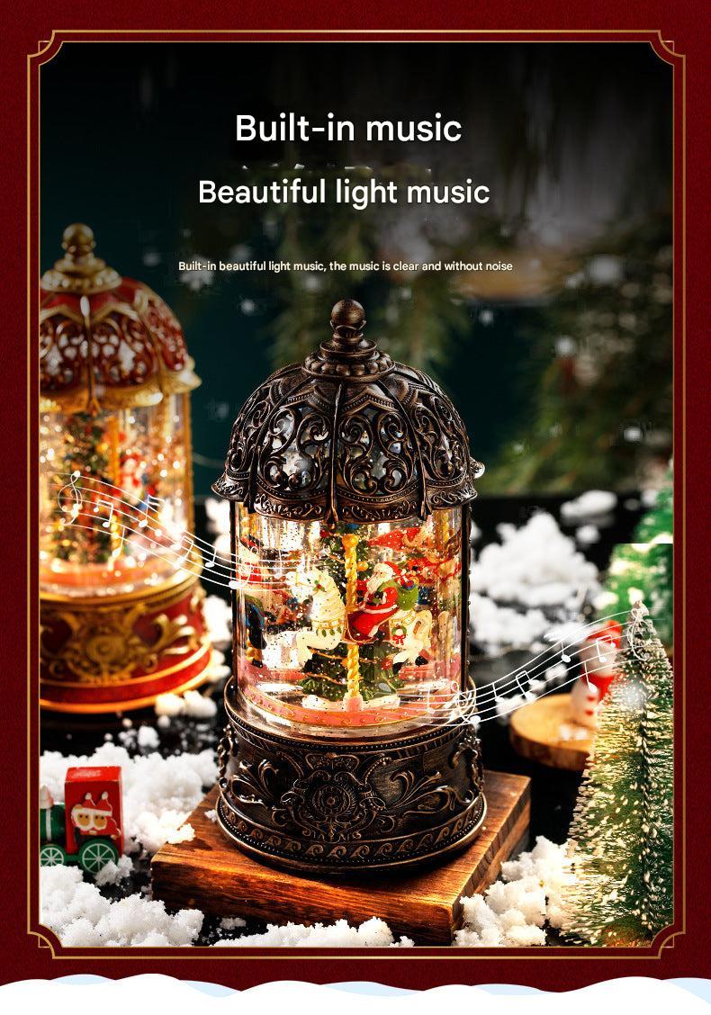 traditional christmas decoration carousel music
