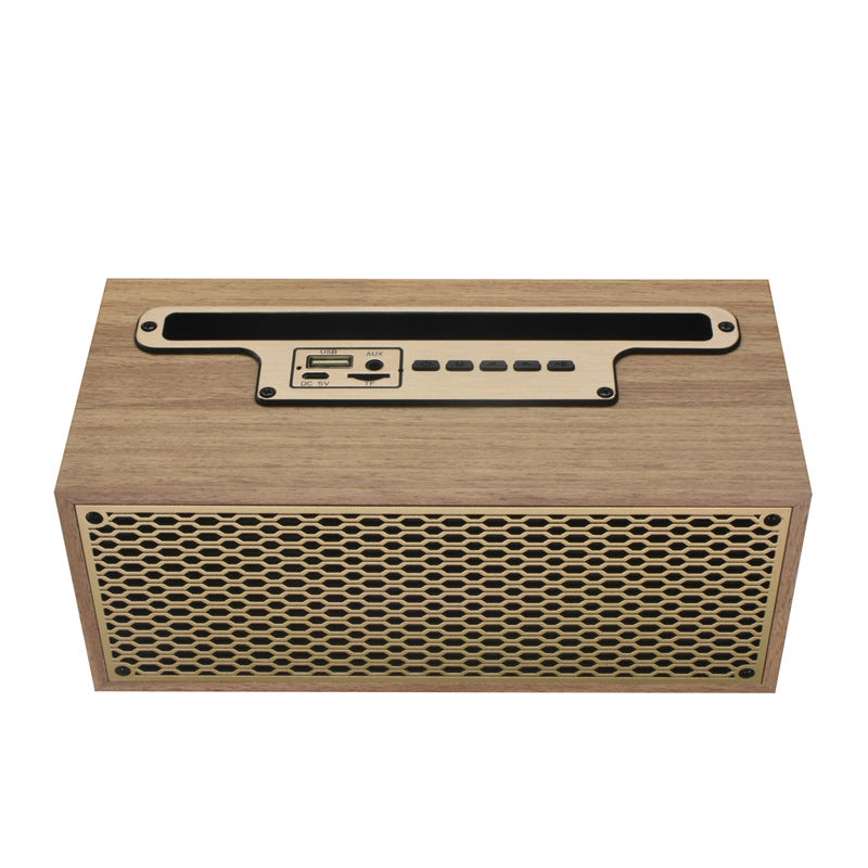 Mini wireless speaker on desk