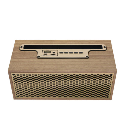 Mini wireless speaker on desk