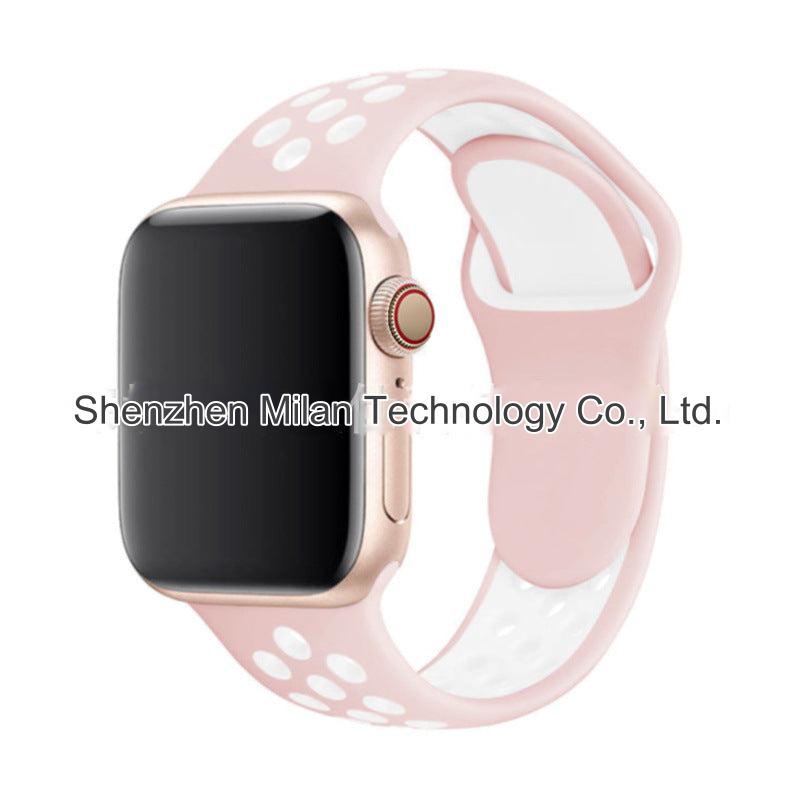 Dual Color Silicone Sport Band for Apple Watch Series 6, 7, 8, SE and Ultra - Comfortable & Durable