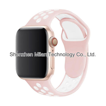 Dual Color Silicone Sport Band for Apple Watch Series 6, 7, 8, SE and Ultra - Comfortable & Durable