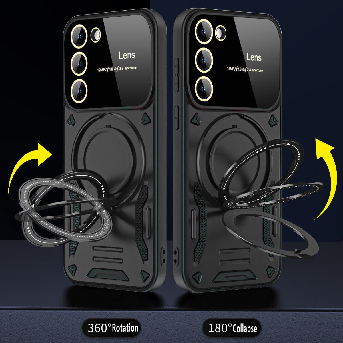 Ultra-Sleek Magnetic Phone Case with Kickstand for Samsung Galaxy S23/S24 - Stylish, Durable and Shockproof