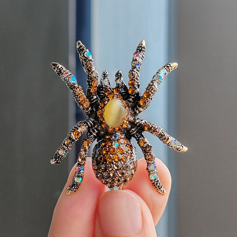 Stylish brooch worn on a jacket