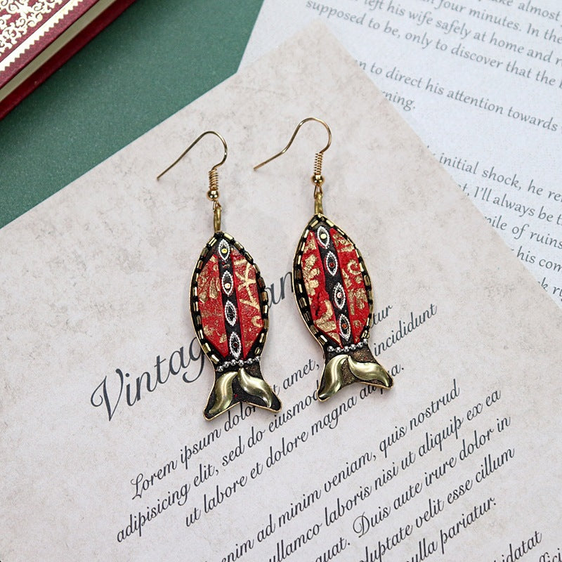 Nepalese design earrings vintage look 8