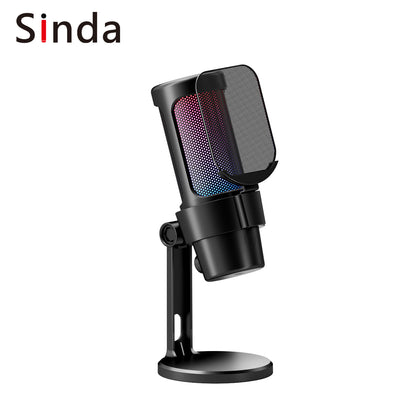 USB Live Streaming Microphone with Colorful Lights image 5